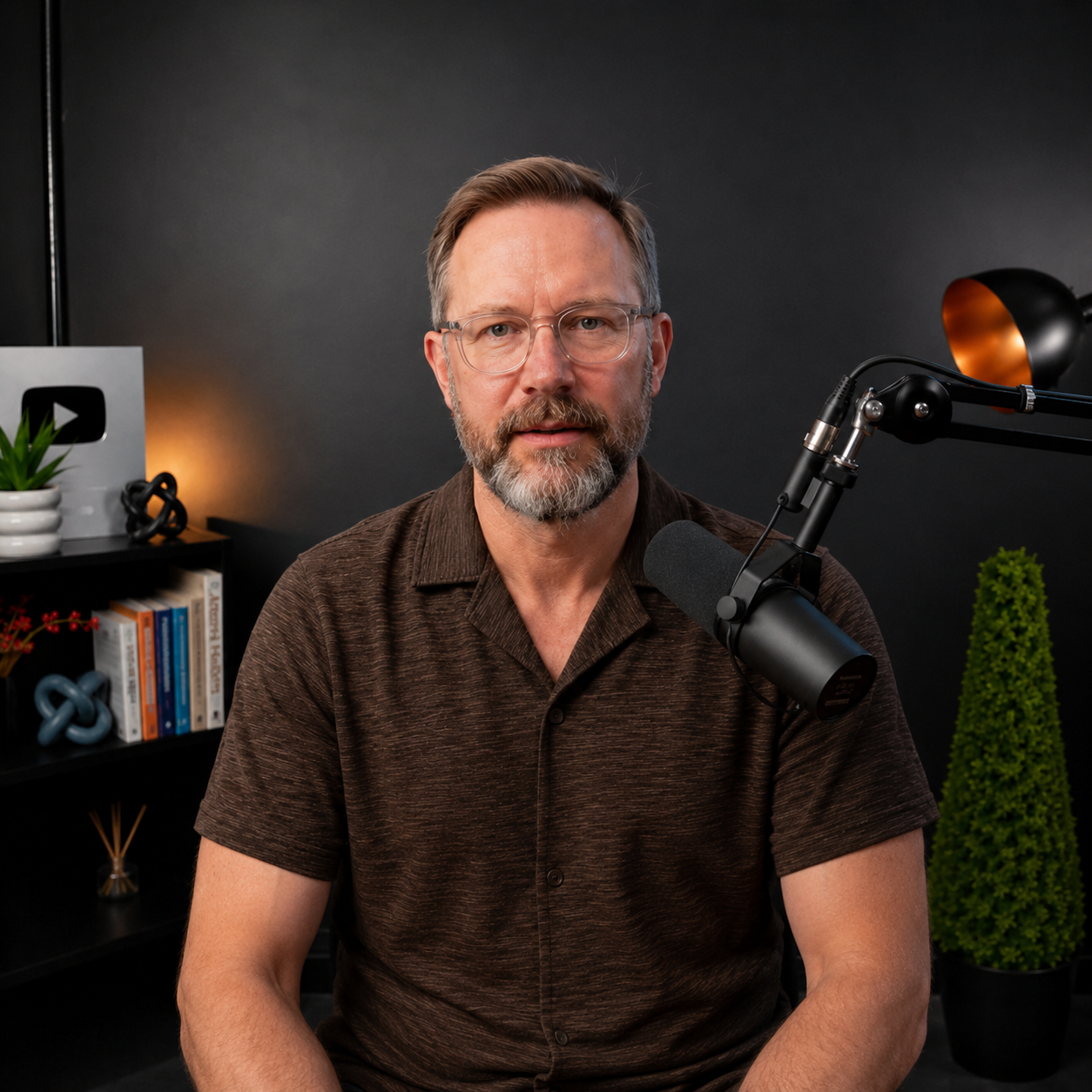 Matthew speaking from his studio